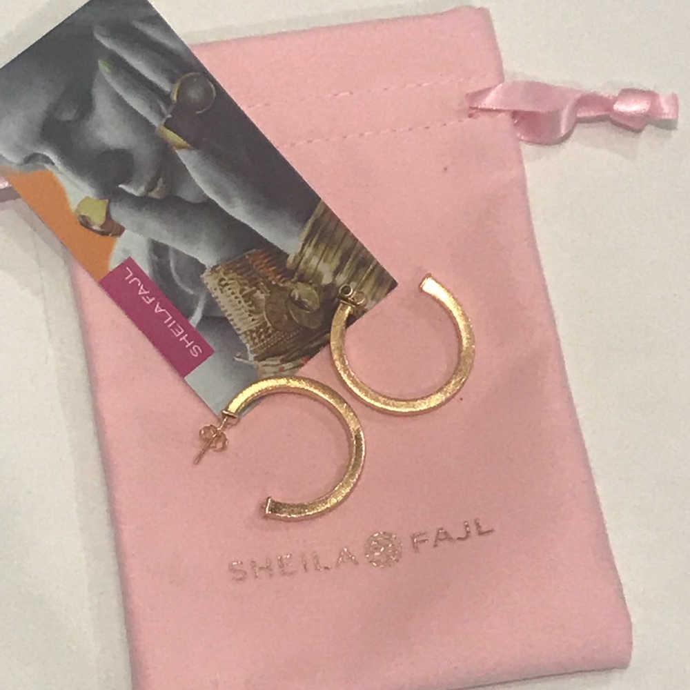 Matte Champagne Small Hoops